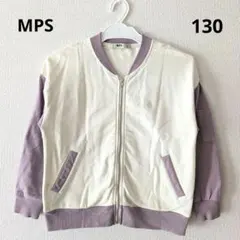 120 MPS ジップアップジャケット サイズ ホワイト/パープル