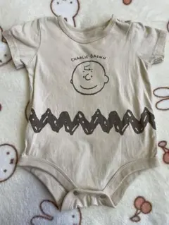 バースデイ　チャーリーブラウン　半袖ロンパース　70 スヌーピー