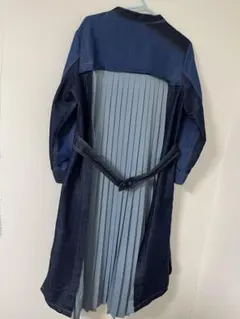 PAJARITO デニムプリーツワンピース