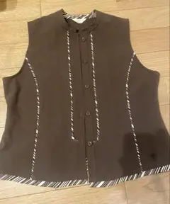 ROSEPINEブラウンノースリーブベスト