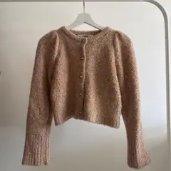 FURFUR シャイニーメタリックカーディガン ピンクのサムネイル