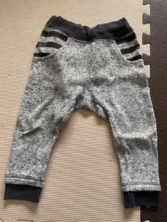 ストライプポケット付きグレーのパンツ 90