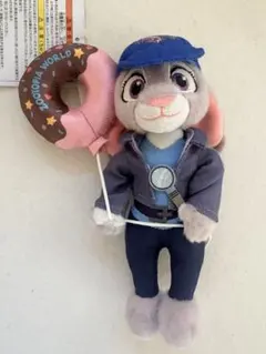 ぬいぐるみバッジ　ズートピア　ジュディ　ディズニー