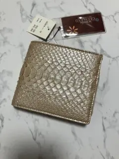 新品保管品　crescend 二つ折り財布　パイソン