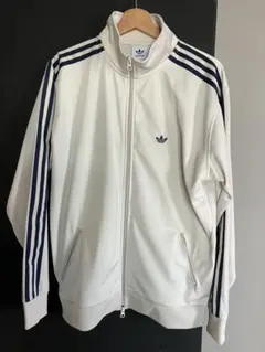 拓*様様 adidas ホワイトジャージ 3ストライプセットアップ