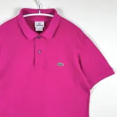 【美品】LACOSTE ポロシャツ 3 ピンク ワニ刺繍
