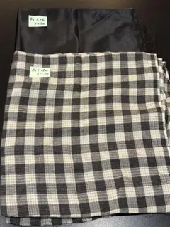値下げ　生地　チェック柄　ブラック　２点セット