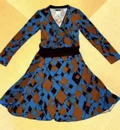 メトリーゼ　MAITRESSE ワンピース（インナー付）幾何学模様