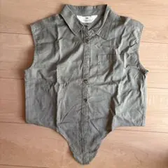 H&M オリーブグリーン ノースリーブジャケット