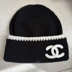 CHANEL ニット帽 黒