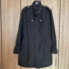 ブラック ステンカラーコート