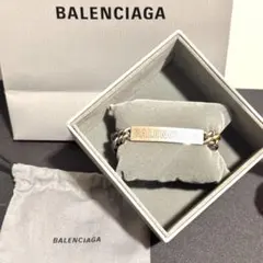 【限定価格】BALENCIAGA ブレスレット アンティークシルバー　Ｌ