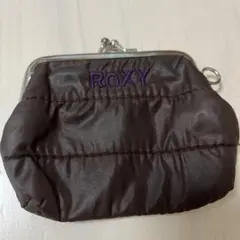 ROXY がま口 コインケース ブラウン