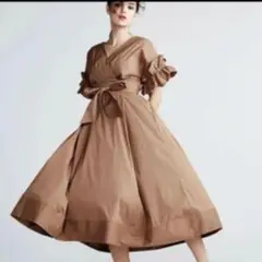 美品 ダブルスタンダード クロージング sov カシュクールロングワンピース38