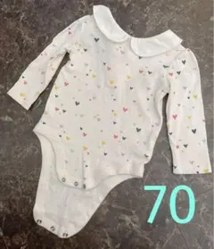 babyGAP ハート柄長袖ロンパース