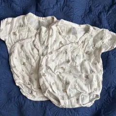 H&M オーガニックコットンロンパース 2枚セット