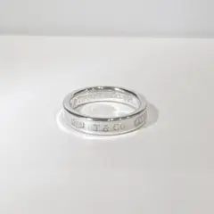 美品 ティファニー 1837 ナローリング　10号