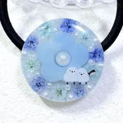 レジン ヘアゴム ハンドメイド デコ シマエナガ 冬 雪の結晶 レジン ヘアゴム シマエナガ 雪の結晶 ブルー - メルカリ