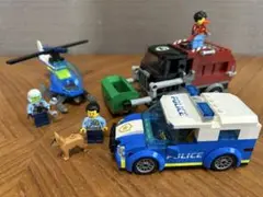 レゴシティ　60316 パトカー、ヘリコプター、ゴミ収集車、ミニフィグ3体のみ