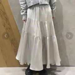 【新品】JEANASiS グリッターティアードスカート　タグ付き