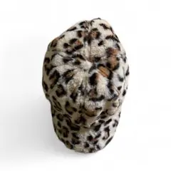 レディース レオパード ヒョウ柄 キャップ モコモコ秋冬用