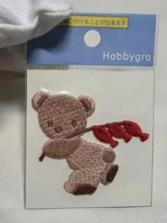 新品・タグシール付き　ファミリア　アイロンワッペン　刺繍　クマと魚