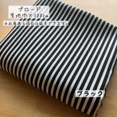 《ブロード》4mmストライプ ブラック ストライプ柄