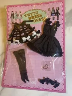 良品⭐️オダニミユキ❤️チェリーちゃん用OFクリノリンドレスフルセット✨黒