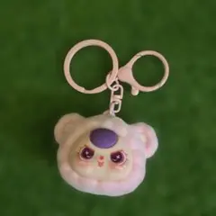 BABY THREEキーホルダーおかおピンク