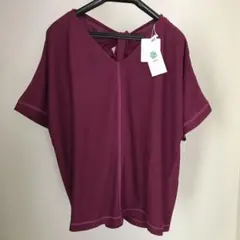 新品 ikka イッカ カットツイルバックシャンプルオーバー Tシャツ Mのサムネイル