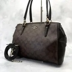 Coach ショルダーバッグ レザー BRW 総柄 F25396 3way - メルカリ