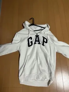 GAP アーチロゴ フルジップパーカー ホワイト