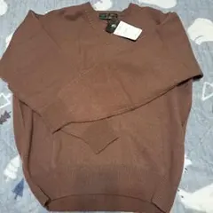 最終価格　VALENTINO MONICA ブラウン Vネックセーター Mサイズ