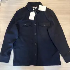 TOMMY HILFIGER ウール混シャツジャケット ネイビーのサムネイル