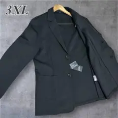 タグ付き❗️3XL 黒 テーラードジャケット ストレッチ 大きいサイズ メンズ