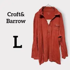 Croft&Barrow 【L】レンガ色 テラコッタ ポロシャツ トップス 長袖