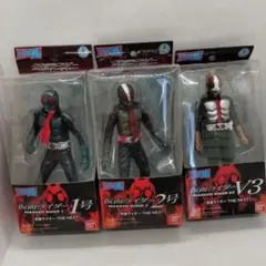 【未開封】 バンダイ ソフビ魂 仮面ライダー 1号 2号 V3 3体セット