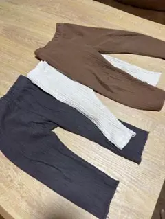 ベビー用レギンス3点セット　ブラウン　ブラック　ホワイト　70cm ZARA