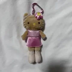 足長キティ ぬいぐるみ キーホルダー ピンク