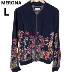 MERONA メローナ オリエンタル レーヨンブルゾン アウター 花柄 L