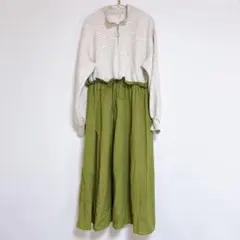 異素材ワンピース