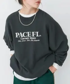 刺繍ロゴルーズスウェット