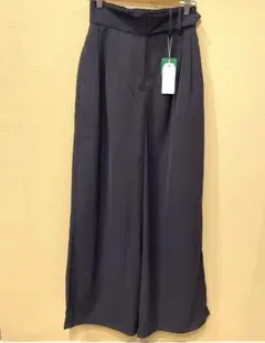 セレクトモカ ダークグレー ワイドパンツ ウエストゴム