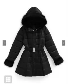 GRL グレイル ベルト付きファーAラインダウンコートkd79 Mサイズ