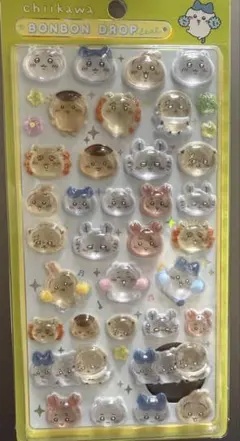 【正規品】　ちいかわ　ボンボンドロップシール　みんなニコニコ