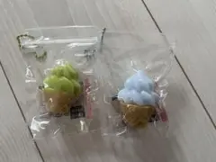 ソフトクリーム　スクイーズ　キーホルダー 2個セット