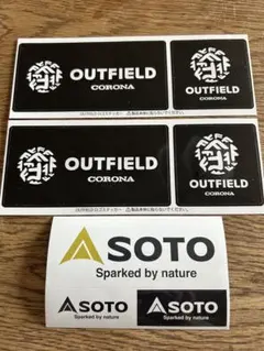 OUTFIELD CORONA & SOTO ロゴステッカー 3枚セット