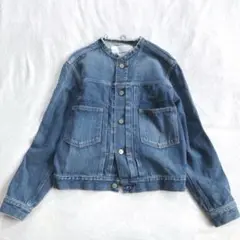 IENAイエナ L'ATELIER DENIM ノーカラー デニムブルゾン 36