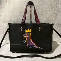 美品コーチ COACH 2WAY ショルダートートバッグ バスキア コラボ コーチ COACH トートバッグ バスキアコラボバッグ ショルダー