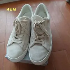 H＆M ローカット スニーカー ライトベージュ